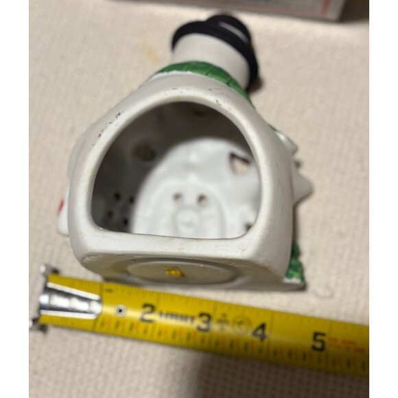 Snowman House Light Up W/ Candle Vintage Xmas Retro Decor W box - Picture 10 of 10